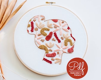 Beautiful You - Embroidery pattern - Do It Yourself - PDF Digital Download