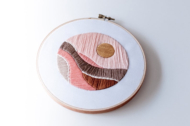 Faded Sun Embroidery Kit Do It Yourself Embroidery Kit With Etsy UK