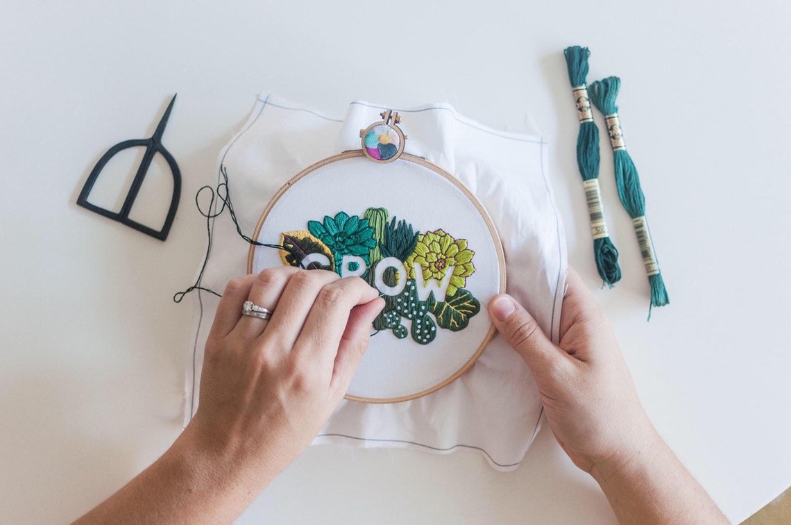 GROW Embroidery Kit Do it Yourself Embroidery Kit with Etsy