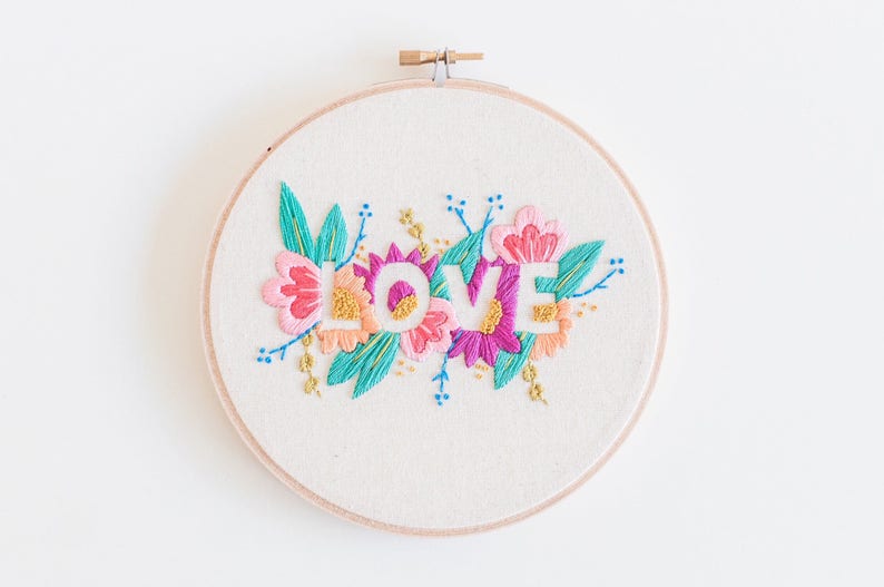 LOVE Embroidery pattern PDF Digital Download image 2