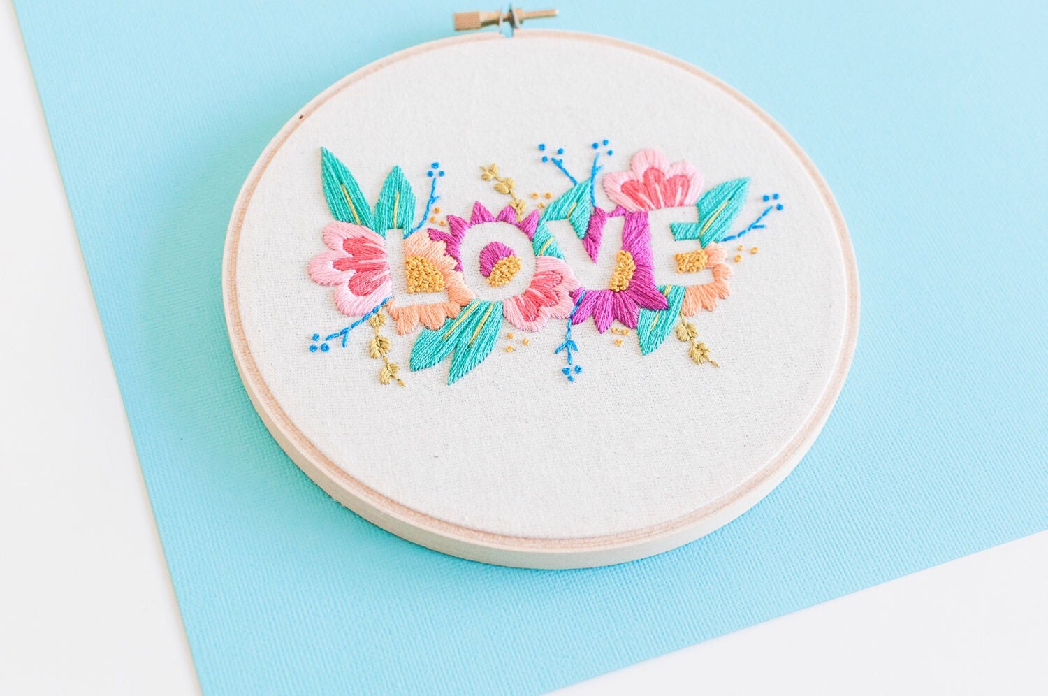 LOVE Embroidery Kit Do It Yourself Embroidery Kit With Etsy