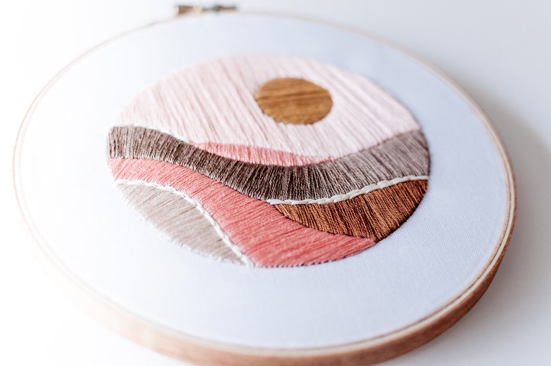 Faded Sun Embroidery Kit Do It Yourself Embroidery Kit With Etsy UK