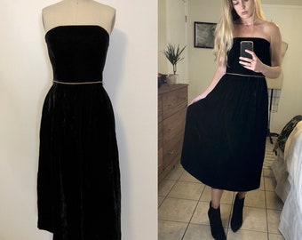 black velvet tube dress