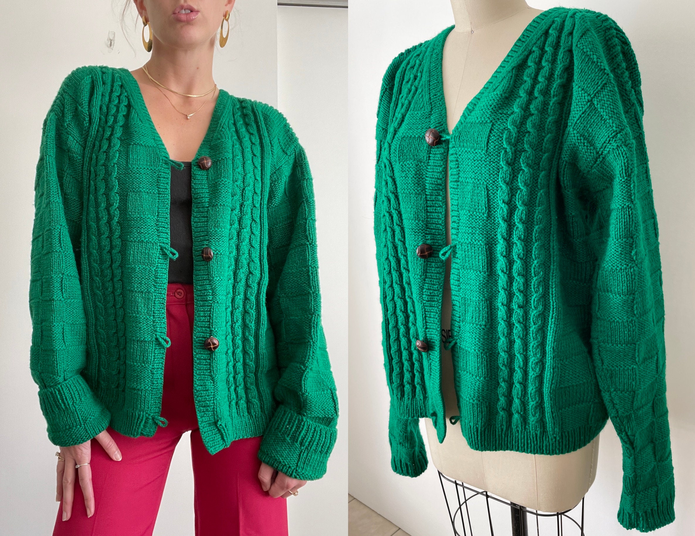Bright green sweaters deals