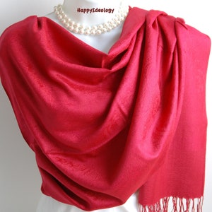 Red Pashmina Scarf.Burgundy Red Pashmina/Shawl.Fall/Winter Scarves.Formal Pashmina Scarf. Holidays Evening Shawl.Wedding Pashmina.