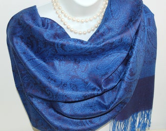 Blue Pashmina Scarf.Royal Blue Pashmina/Shawl.Winter/Summer Scarves.Formal Pashmina Scarf/Shawl.Evening Shawl.Wedding Shawl/Wrap