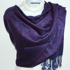 Navy Blue Pashmina Scarf.Dark Blue Pashmina/Shawl.Fall/Winter Scarves.Evening Formal Pashmina Scarf.Wedding Wrap/Shawl.Mother of the Bride