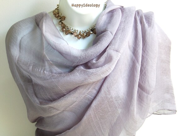 silver chiffon shawl