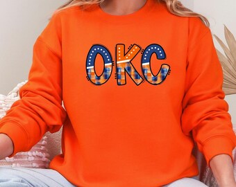 OKC Fan Sweatshirt Basketbal Fan Kleding Game Day Gezellig Sweatshirt voor Oklahoma City Fans Cadeau Dames Sportkleding