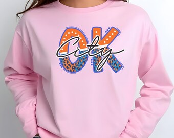 Oklahoma City Fan Game Day Sweatshirt voor Basketbalwedstrijd Kleding OKC Spirit Shirt Cadeau voor haar Trendy OKC Shirt OKC Shirt Cadeau voor Fan