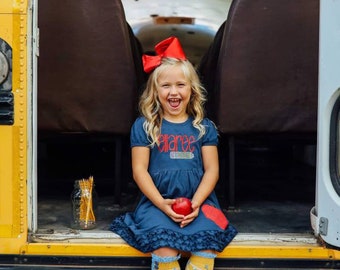 first day of kindergarten outfit girl