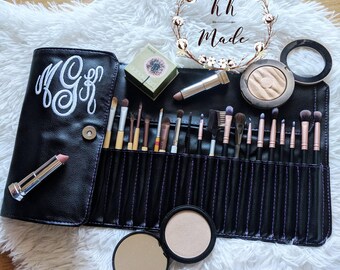 makeup brush roll organizer