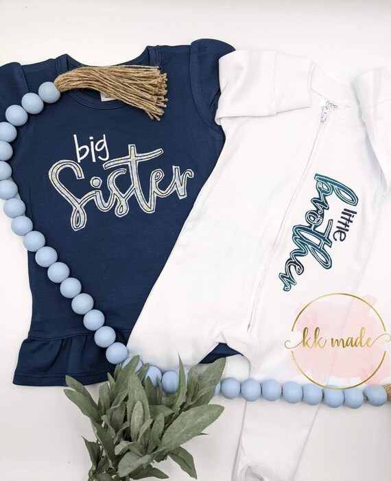 Big Sister Little Brother Embroidered 
