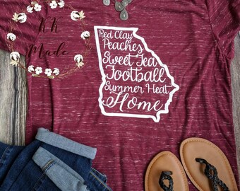 Georgia shirt, Georgia girl shirt, Atlanta shirt, Georgia t-shirt, Southern t-shirt, the peach state shirt, state of Georgia t-shirt