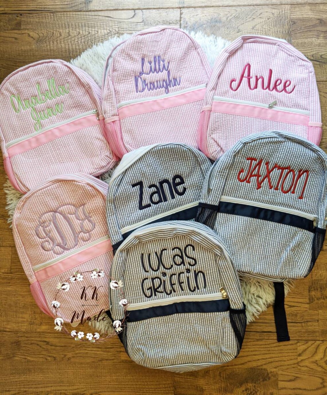 Custom Embroidered Backpacks Custom Embroidered Bookbags Etsy
