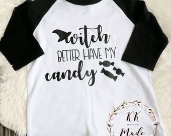 Boys Halloween shirt, toddler boy Halloween shirt, witch shirt, funny Halloween shirt, Halloween raglan, Halloween tshirt, boys shirt