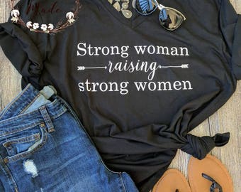 Mom of girls shirt, girl mom shirt, raising girls shirt, strong mom shirt, mom life t-shirt, mother's day gift, new mom gift, girl mama
