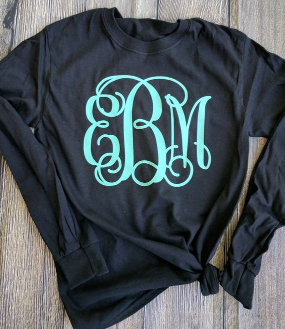 Etsy monogram shirts Clearance