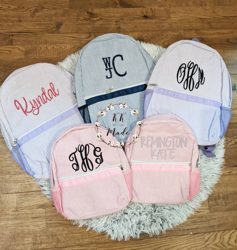 Custom Embroidered Backpacks Custom Embroidered Bookbags Etsy