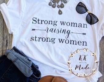 Mom of girls shirt, girl mom shirt, raising girls shirt, strong mom shirt, mom life t-shirt, mother's day gift, new mom gift, girl mama