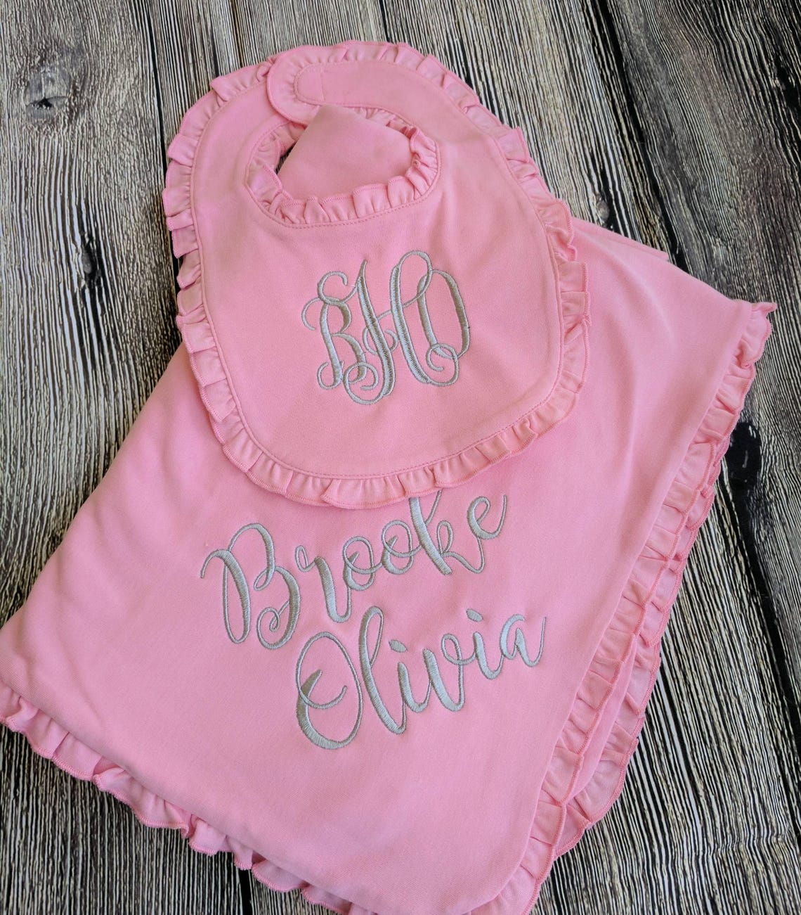 Customized Baby Blanket Customized Baby Girl Bib Customized Etsy