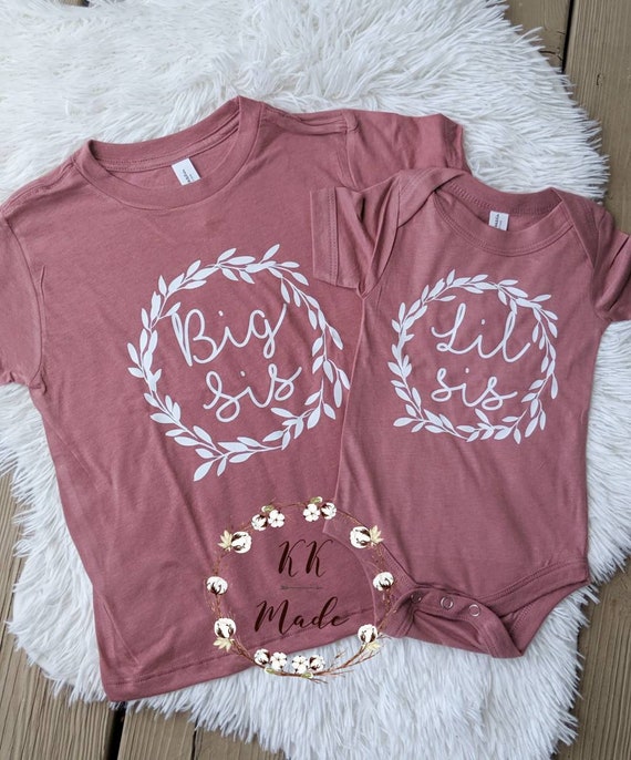 Big Sister Little Sister Shirts S90 Sister Shirts Newborn Announcement Shirts Big Sister Announcement Shirts Matching Sister Shirts