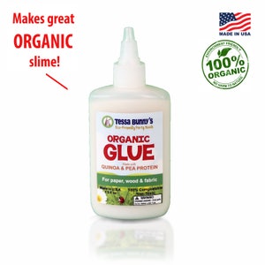 Cola Orgânica "Escola" - Vegana, Naturalmente Não Tóxica, Não OGM, Sem Petróleo, Produz ÓTIMO Slime Orgânico!