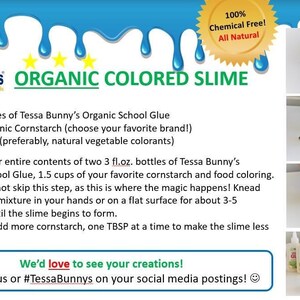 Organic School Glue, 5-PACK Vegan, Naturally Non-Toxic, Non-GMO, Petroleum Free, Makes GREAT Organic Slime image 6