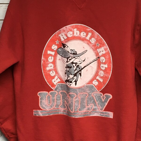 Vintage UNLV crewneck sweatshirt University of Las Vegas Nevada Runnin Rebels basketball football crew neck sweatshirt - Small/Medium