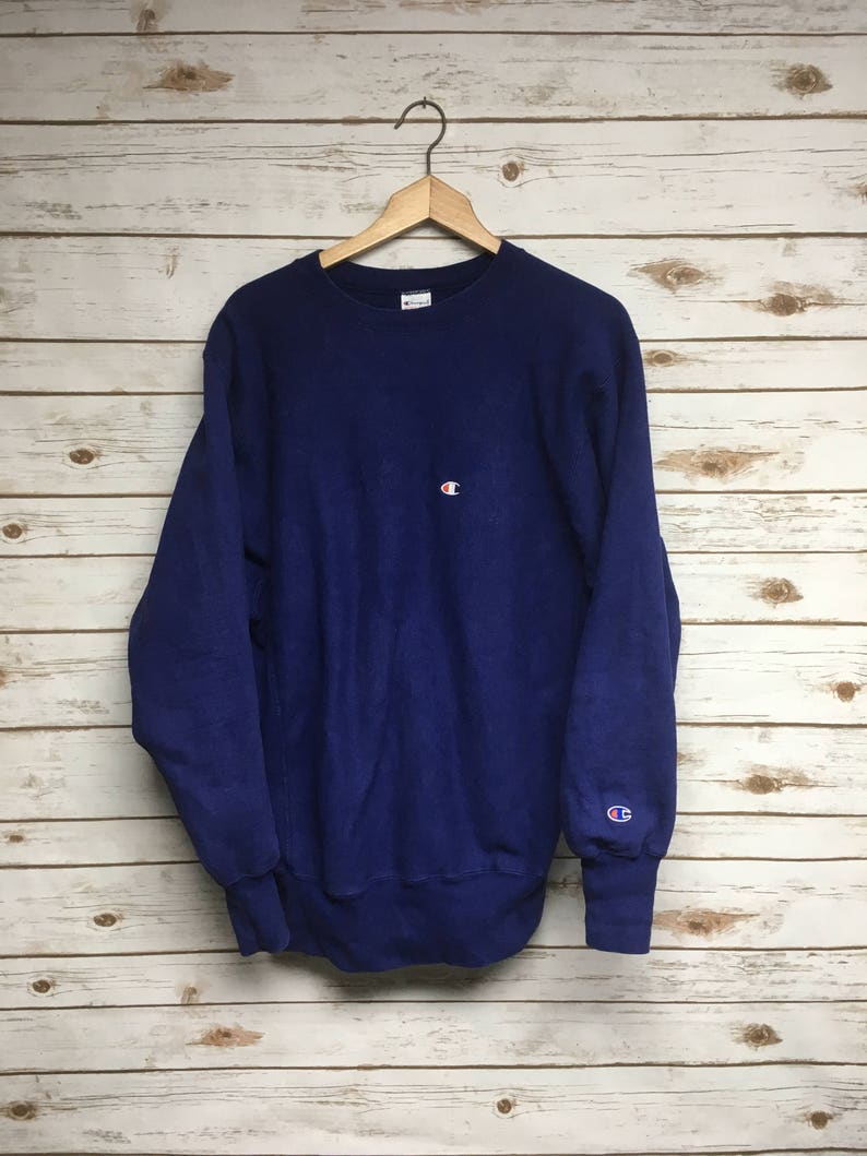 Vintage Champion Reverse Weave Crewneck Sweatshirt Faded Blue | Etsy