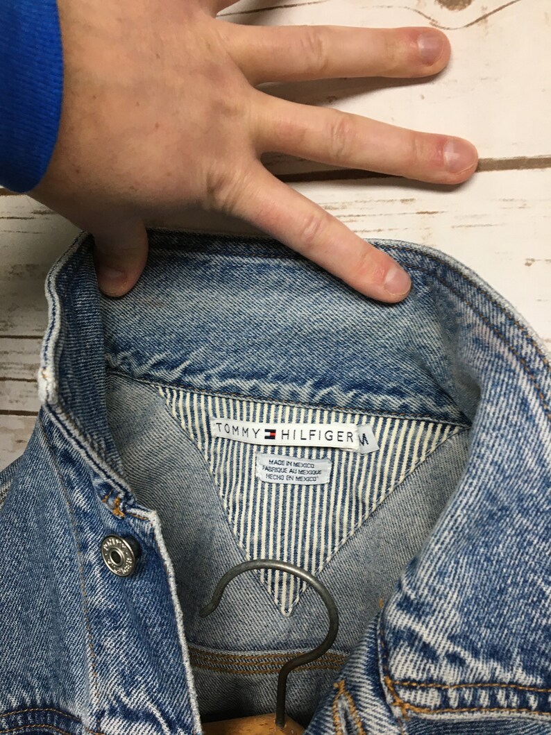 Vintage Women/'s Tommy Hilfiger denim jacket jean jacket Tommy Jeans Tommy denim coat hippie boho denim SmallMedium