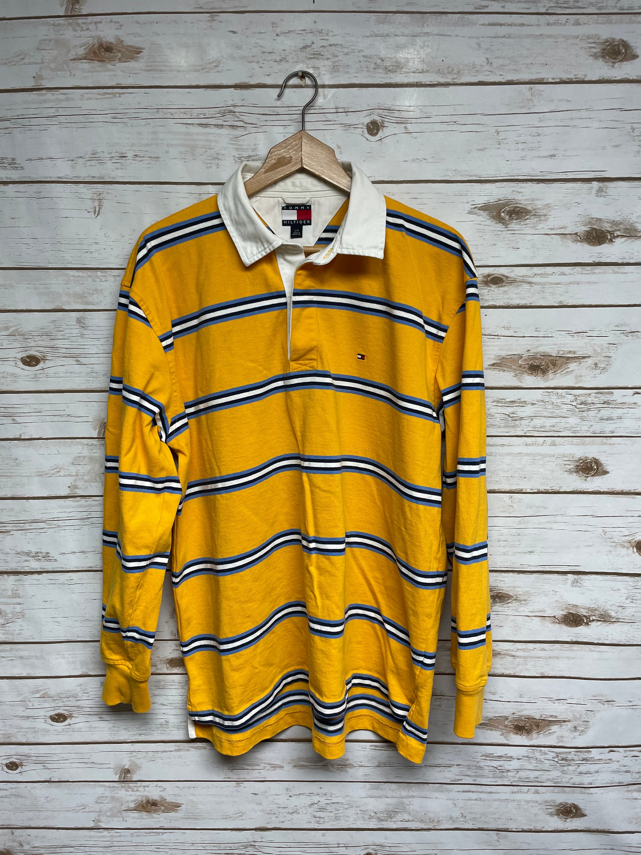 Vintage 90's Tommy Hilfiger rugby shirt Long sleeve polo Etsy