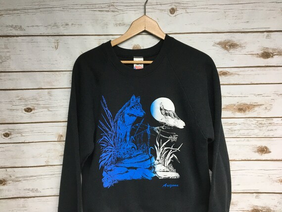 vintage wolf sweatshirt 80s - Gem