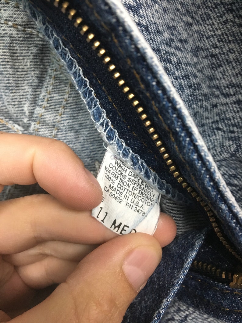 26.5 x 29.5 Vintage 80/'s Women/'s Lee Riders Acid wash denim jeans boyfriend cut high waist mom jeans high waisted festival boho hippie