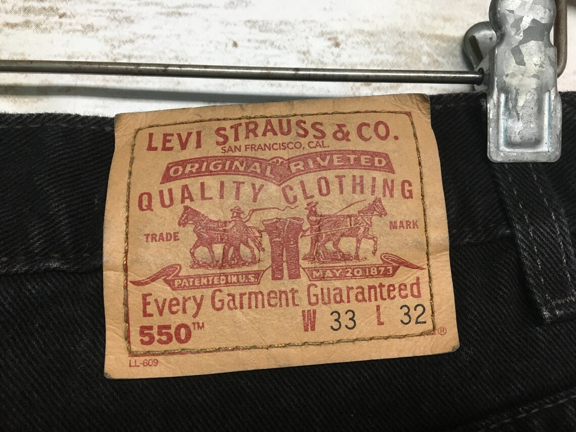 Vintage 80's 90's Levi's 550 Black jeans vintage Etsy