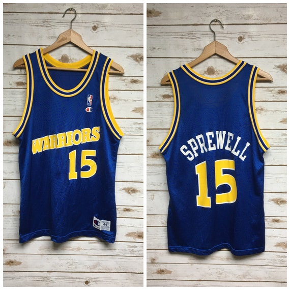 Vintage 90's Champion Latrell Sprewell Golden Stat