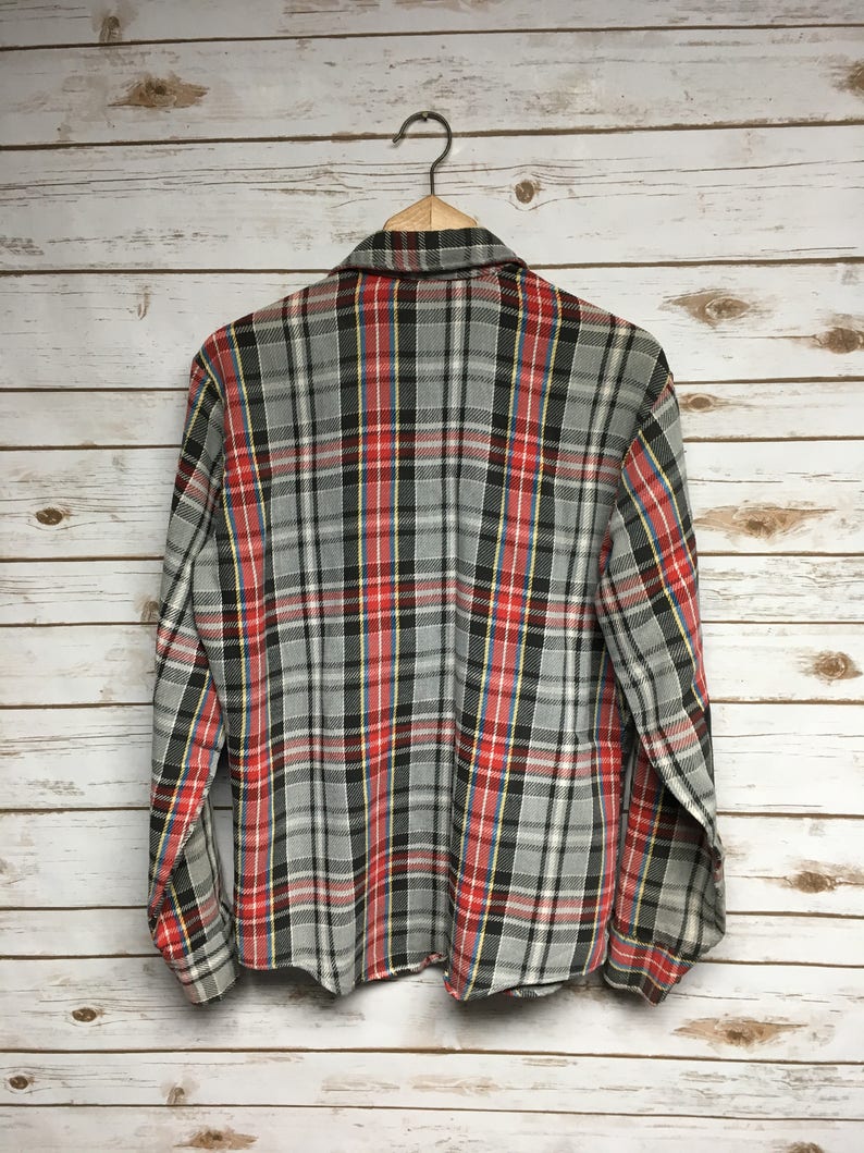 Vintage 70's JCPenney Big Mac flannel shirt red and gray | Etsy
