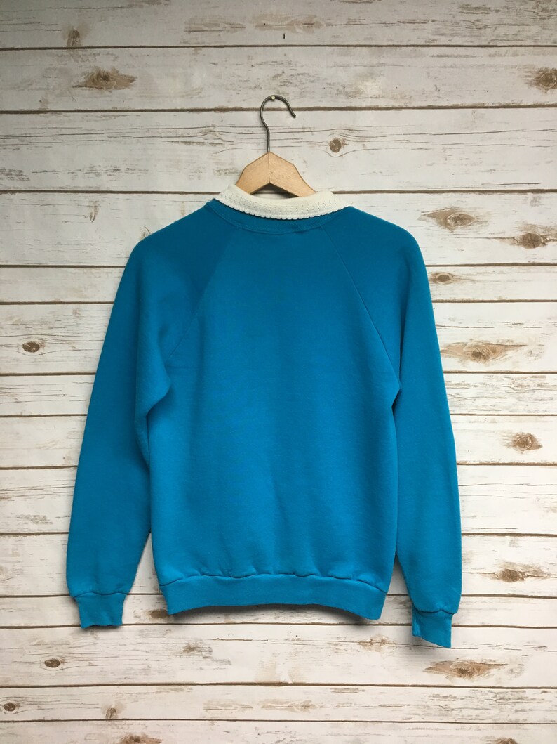 Vtg 80/'s Women/'s Rabbit Bunny crewneck sweatshirt Collar sweatshirt animal print hippie boho sweatshirt Jerzees Made in USA