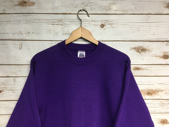 purple crew neck