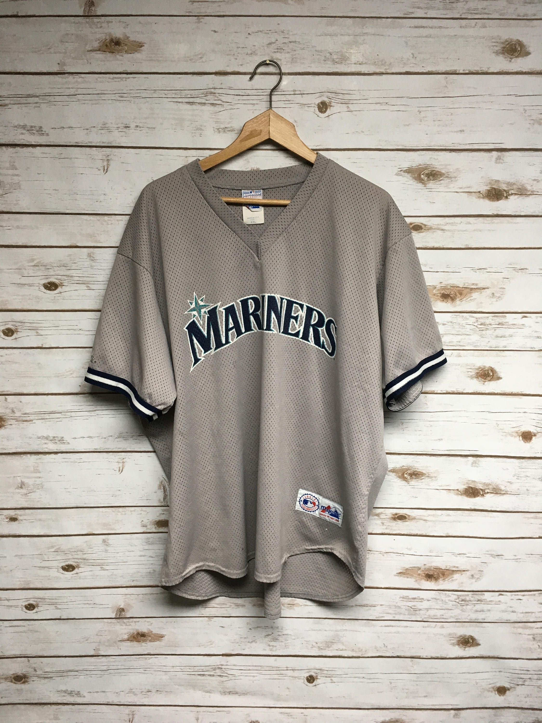 Vintage 90's Seattle Mariners baseball jersey Majestic Etsy