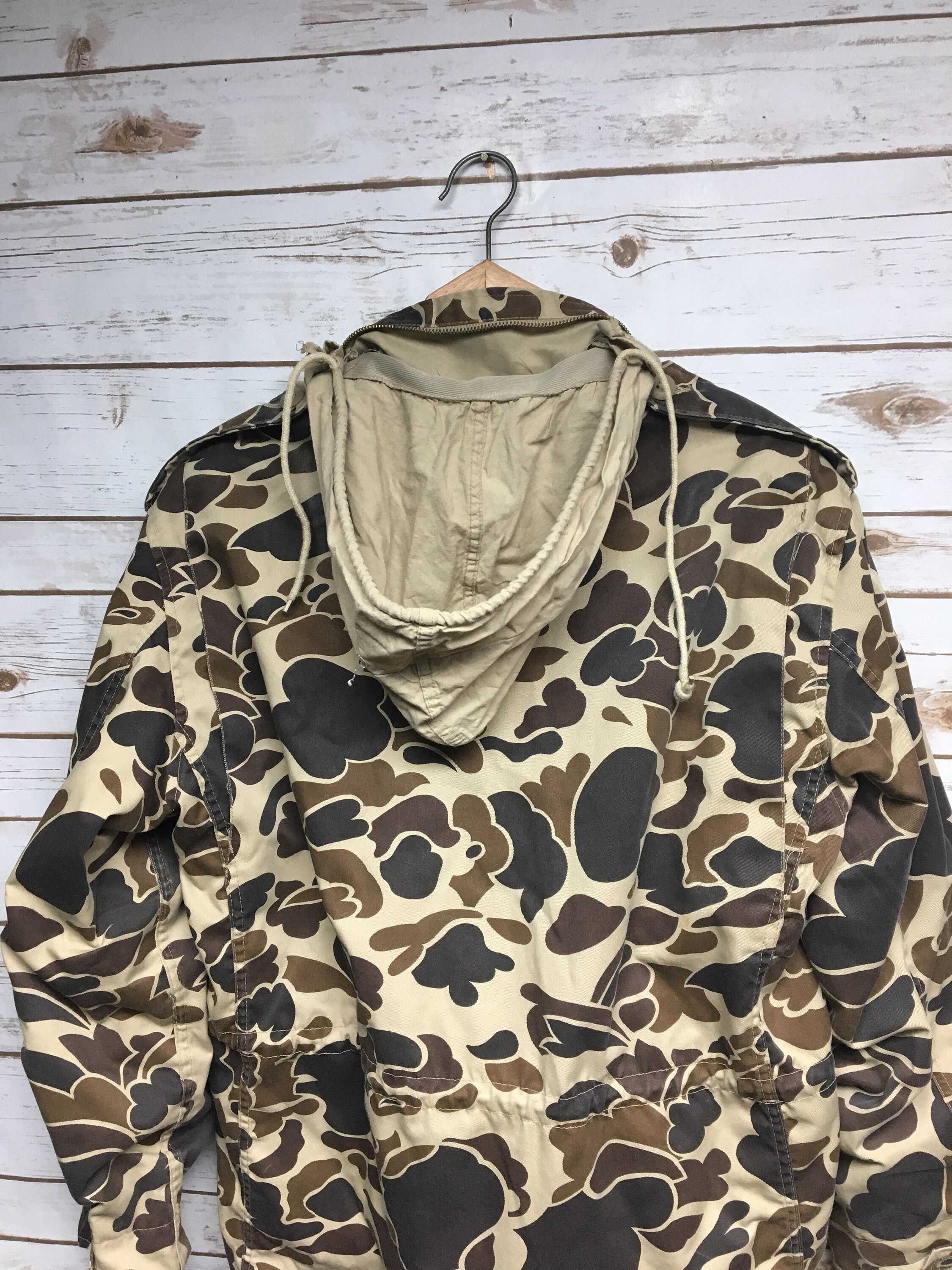 Vintage 80's Duck Bay Camo Jacket M65 Field Jacket Style