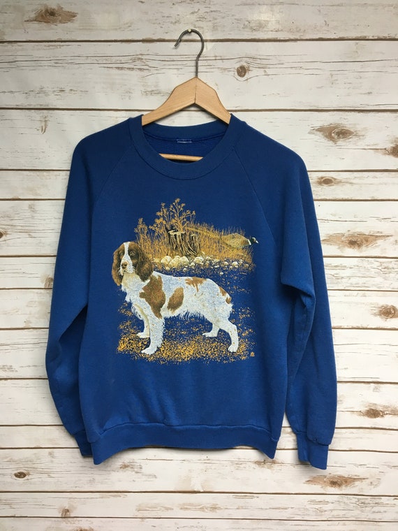 Vintage 70's 80's Dog crewneck sweatshirt Springer