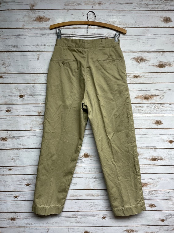 Vintage 60's 70's Army Khaki pants Type 1 cotton mili… Gem