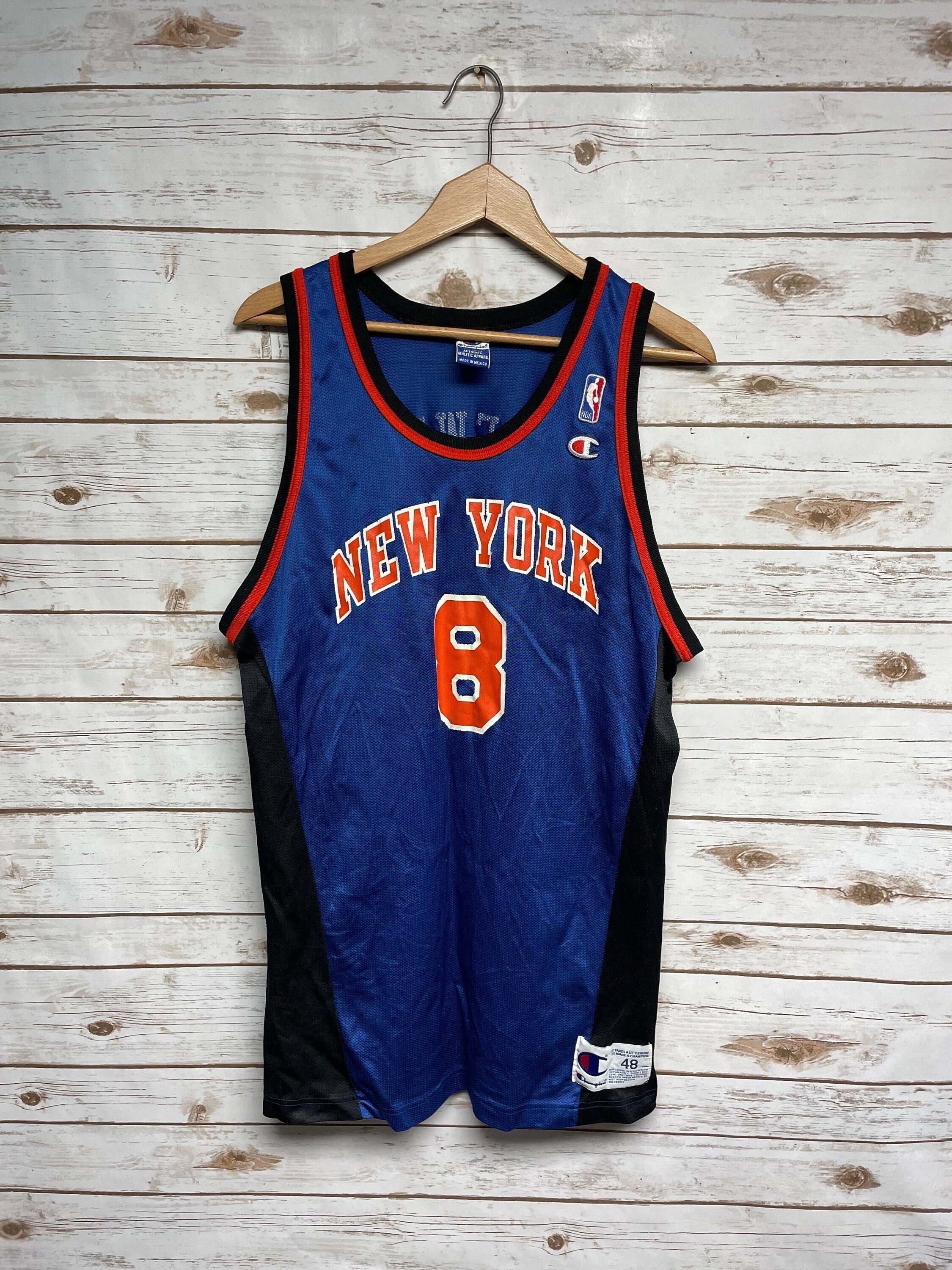 Vintage Latrell Sprewell New York Knicks jersey champion Mens Size 40 Blue