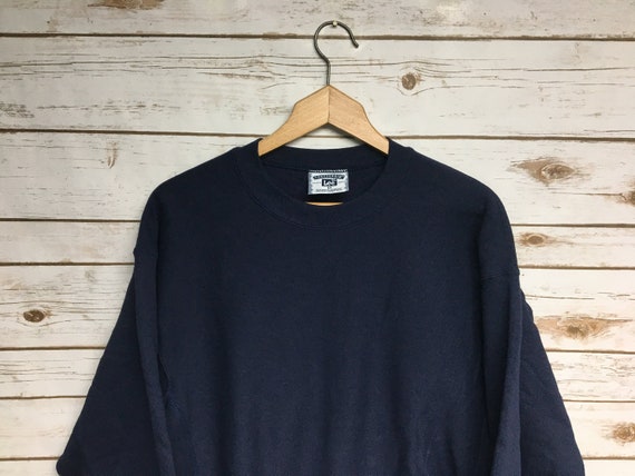 plain navy blue sweatshirt