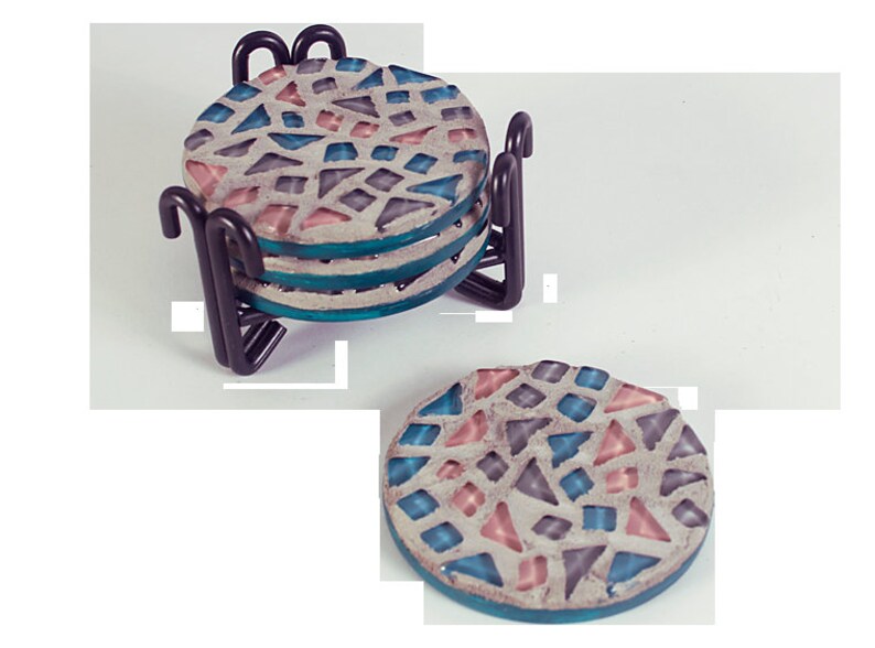 Mosaic Coaster Set Kit DIY Project Arts Crafts Adults Etsy