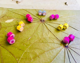 Pencil Stud Earring | Colors of Life | Multi Color Pencil | Teacher's Gift | Recycled Jewelry