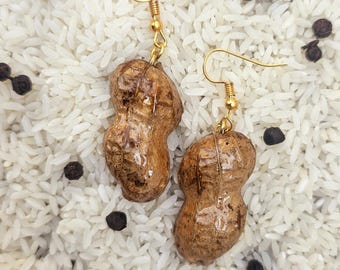 Peanut Shell Earrings | Sustainable Jewelry | Real Peanut | Gifts for Her | 100% Recycled