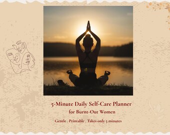 5-Minute Self-Care Planner | Gentle Mental Wellness (Printable PDF)