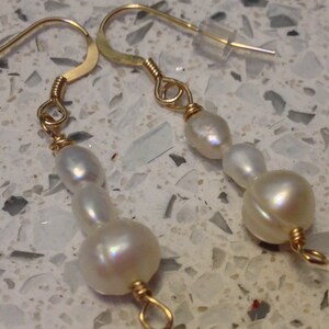 Pearl and Gold Earrings * Bridal * Wedding * Dangle earrings *